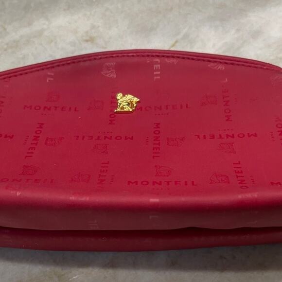 Monteil Paris cosmetic zippered pouch red - Picture 3 of 12